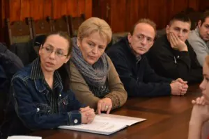 Mieszkańcy podczas spotkania z Tomaszem Kałużnym. fot. Łukasz Różański Wiadomości Wrzesińskie