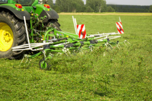 przetrzącacz pracujący w polu