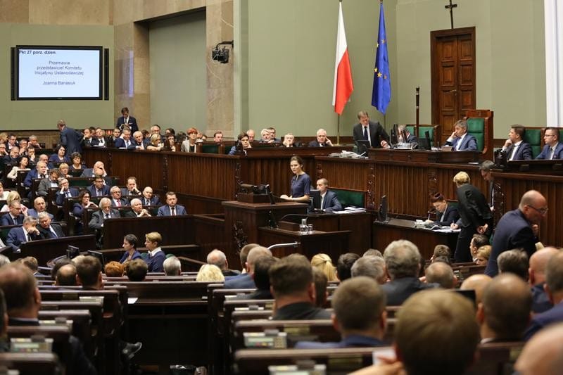 Sejm mówi nie „Stop aborcji”.