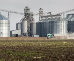 Silos zbożowy w&nbsp;gospodarstwie rolnym