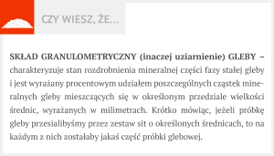 skład granulometryczny gleby