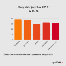 Plony zbóż jarych 