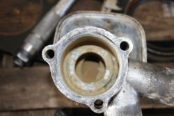 Skorodowana obudowa termostatu