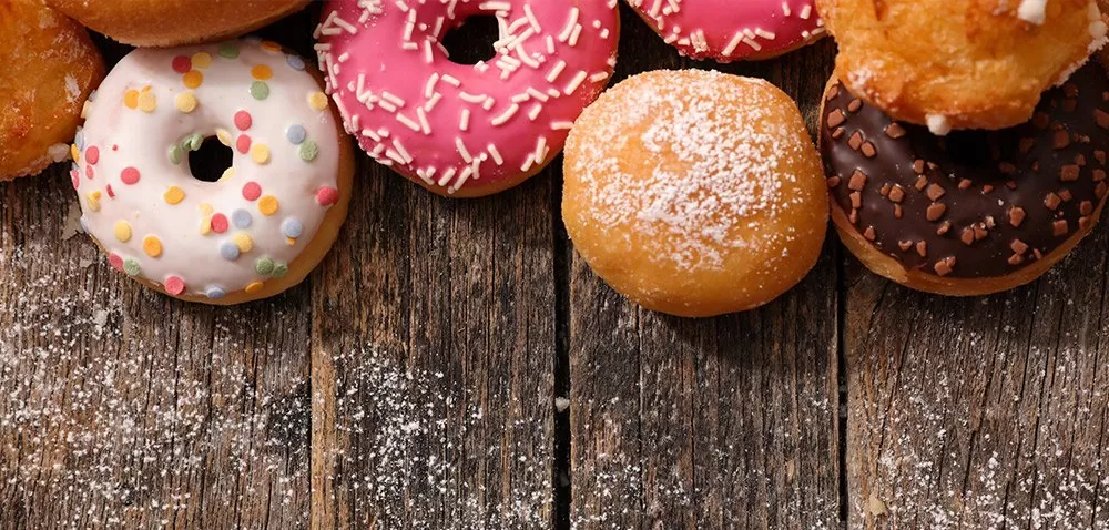 kolorowe pączki smakowite