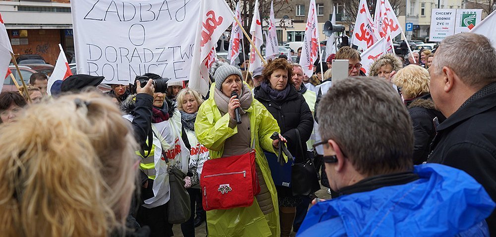 protesty doradców ośrodków doradztwa rolniczego