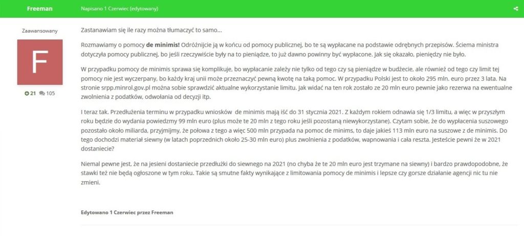 Aktualności rolnicze- Zeszłoroczna pomoc suszowa