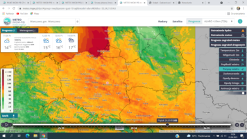 mapa pogody na 24, 11:00