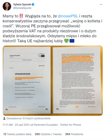zerowy VAT na zdrową żywność
