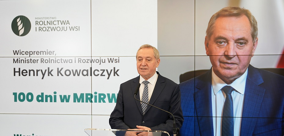 100 dni  – minister rolnictwa Henryk Kowalczyk podsumowuje pracę resortu