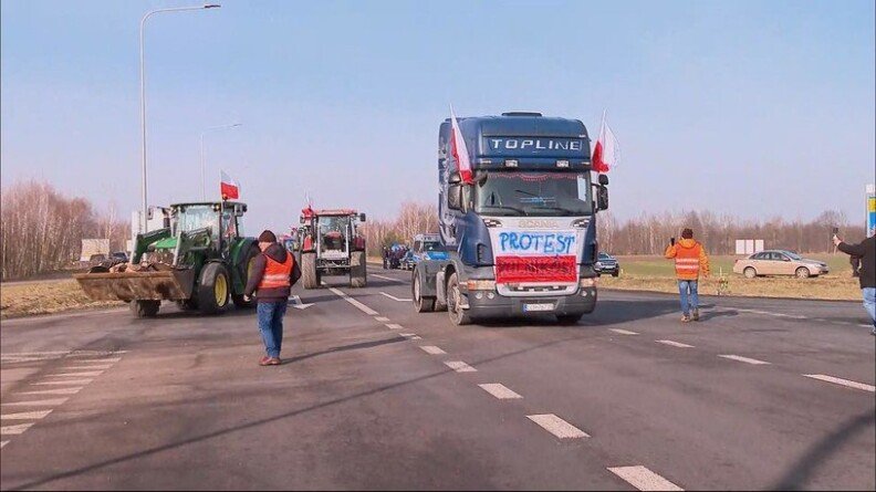 Aktualności rolnicze - Protest rolników na granicy z Ukrainą