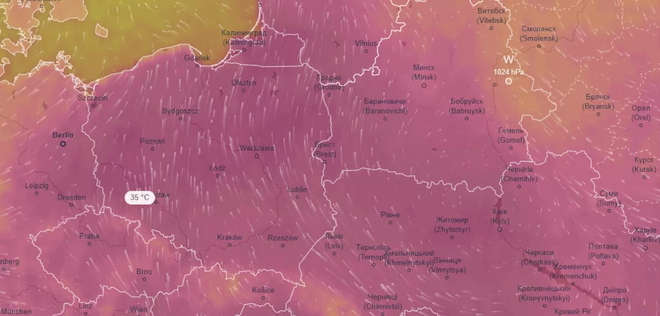 5 sposobów na upał - mapa