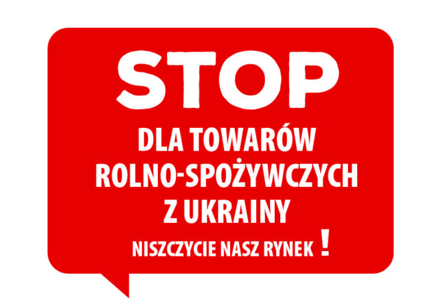 Ogólnopolski protest rolników, baner z&nbsp;postulatami