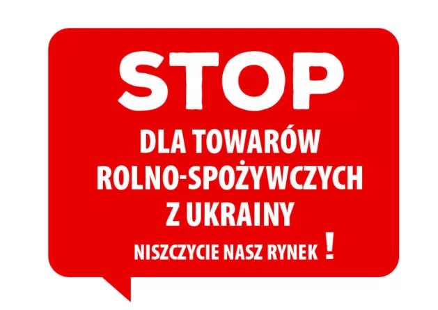 Ogólnopolski protest rolników, baner z postulatami