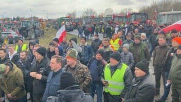 Producenci papryki protestujący wczoraj w Radomiu