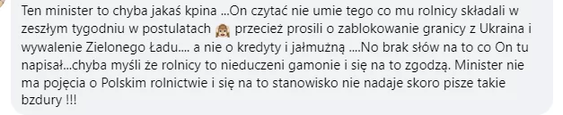 odpowiedź na postulaty rolników