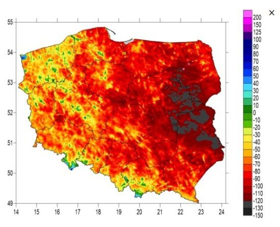 Klimatyczny Bilans Wodny w&nbsp;maju 2024 r.