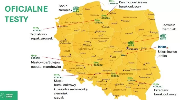 W 2024 r. biostymulator Aphasol przetestowano w Polsce, w różnych lokalizacjach