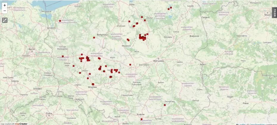 Ptasia grypa ogniska 2025