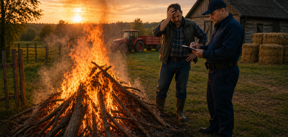 Rozpalenie ogniska na działce? Tak, ale rolnik musi uważać
