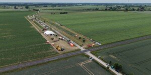 Odmiany odporne na suszę-Plantacje demonstracyjne KWS w Suchodębiu podczas Dni Pola-DemoFarmaKWS z drona
