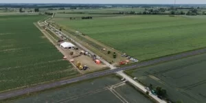 Odmiany odporne na suszę-Plantacje demonstracyjne KWS w Suchodębiu podczas Dni Pola-DemoFarmaKWS z drona
