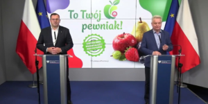 owoce premium-konferencja ministra rolnictwa Stefana Krajewskiego i prezesa ZSRP Mirosława Maliszewskiego