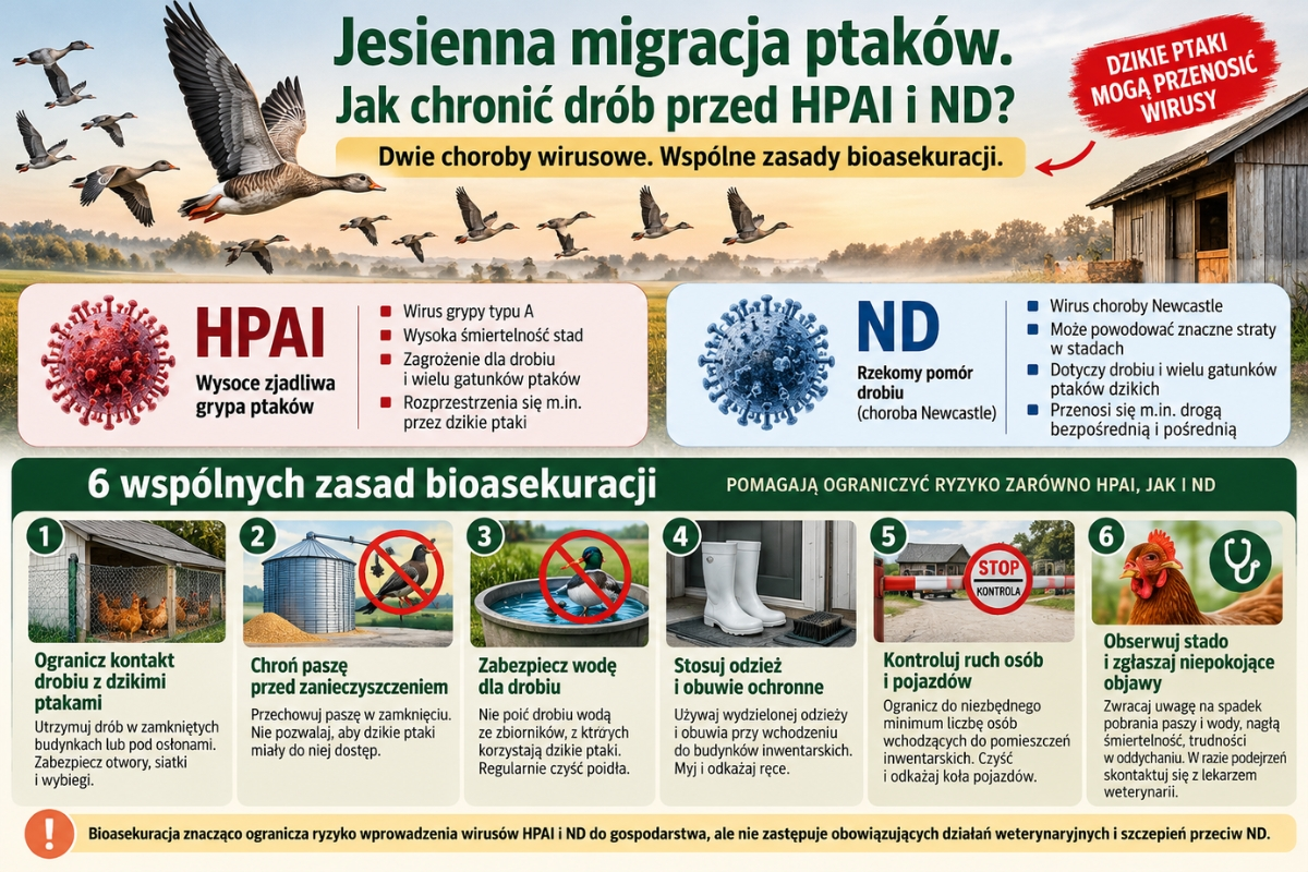Grypa ptaków jesienią
